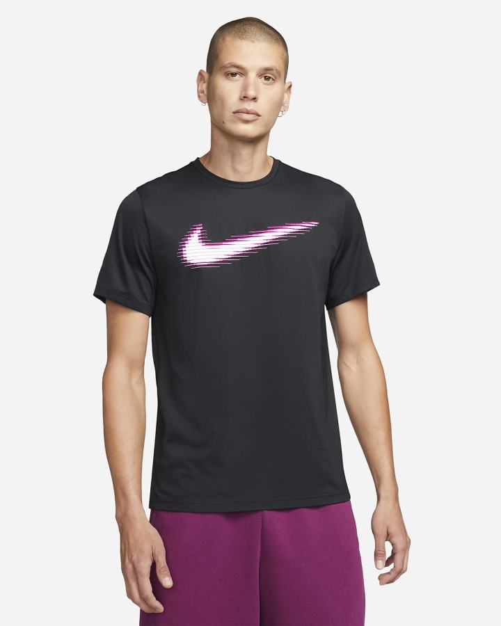 Nike Pro Dri-FIT Graficke Training Top Muške Majice Crne Roze | HR-12675FKEZ