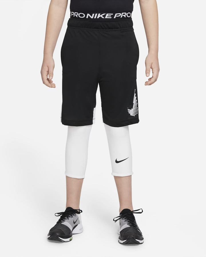 Nike Pro Dri-FIT Kids 3/4-Length Za Dječake Tajice Bijele Crne | HR-07541DRFU