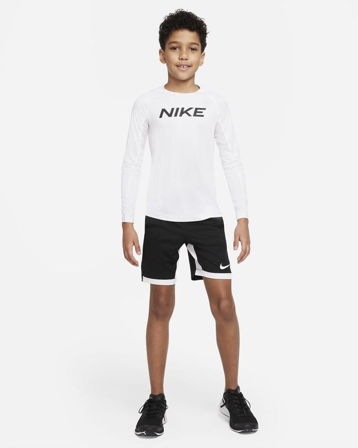 Nike Pro Dri-FIT Kids Long-Sleeve Top Za Dječake Košulje Bijele | HR-03918ADPX