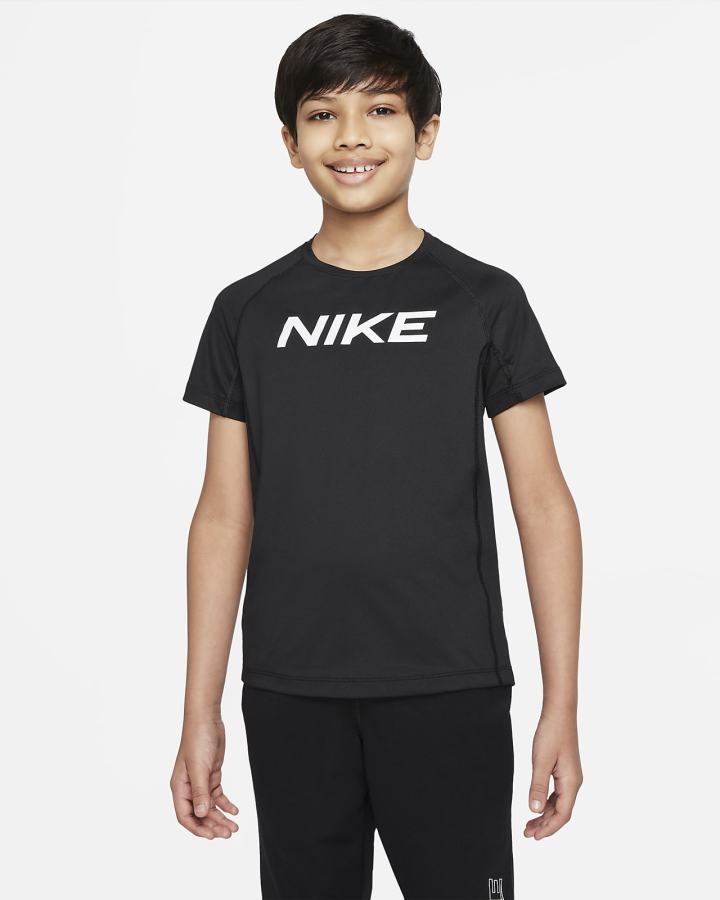 Nike Pro Dri-FIT Kids Short-Sleeve Top Za Dječake Majice Crne | HR-37140AMLI