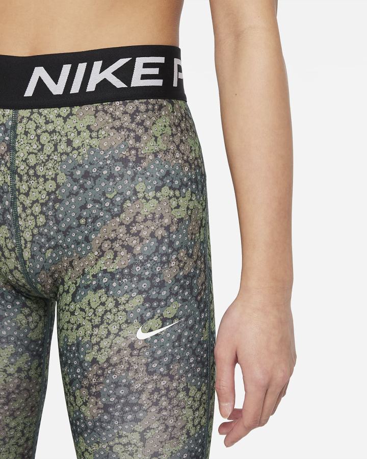 Nike Pro Dri-FIT Kids Za Djevojčice Tajice Zelene Bijele | HR-29370VHUL