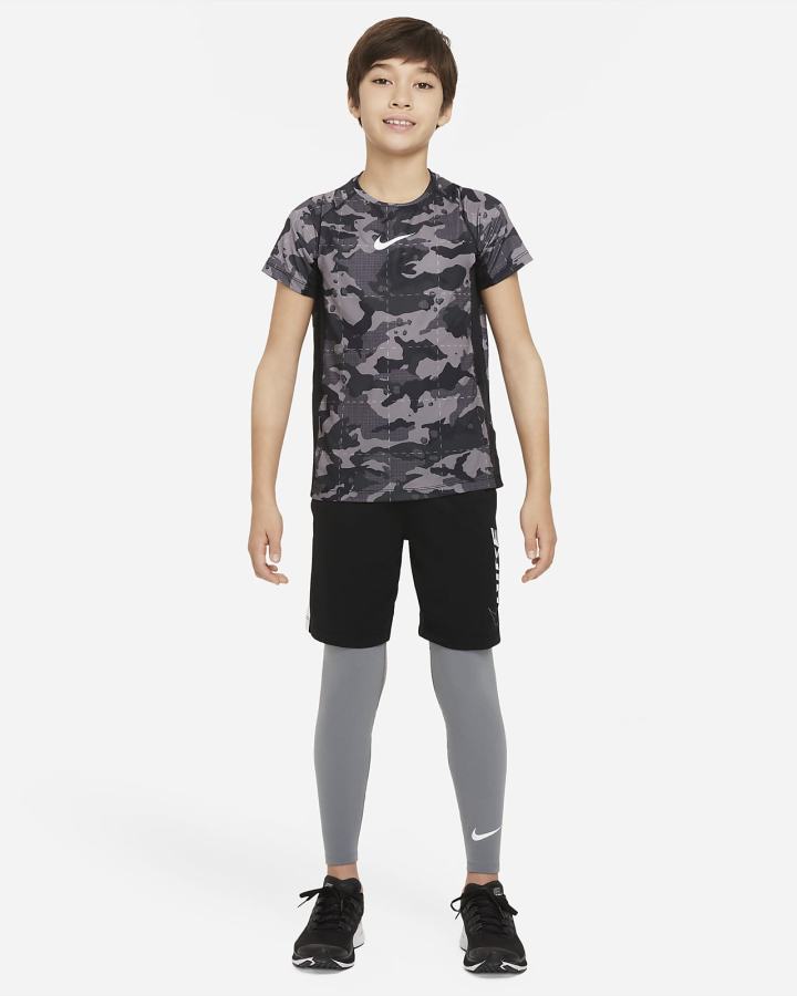 Nike Pro Dri-FIT Kids Za Dječake Tajice Tamno Sive Bijele | HR-82609WUBV