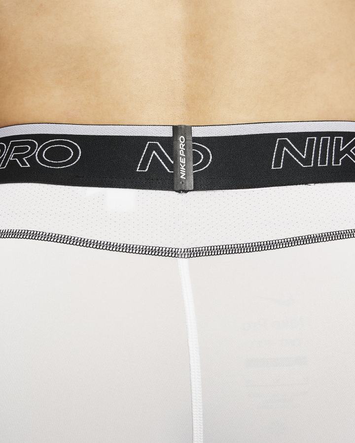 Nike Pro Dri-FIT Long Muške Kratke Hlače Bijele Crne | HR-21736YVCJ