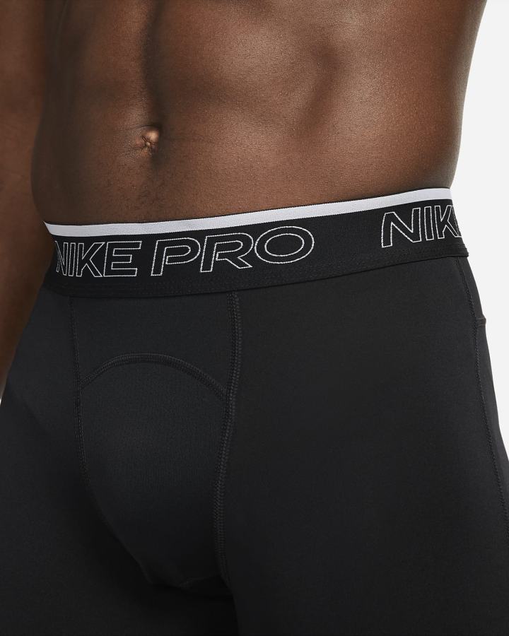 Nike Pro Dri-FIT Long Muške Kratke Hlače Crne Bijele | HR-32178IPYM