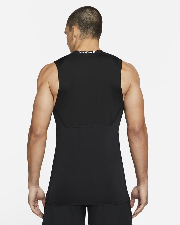 Nike Pro Dri-FIT Slim Fit Sleeveless Muške Majica Bez Rukava Crne Bijele | HR-63751MCJA