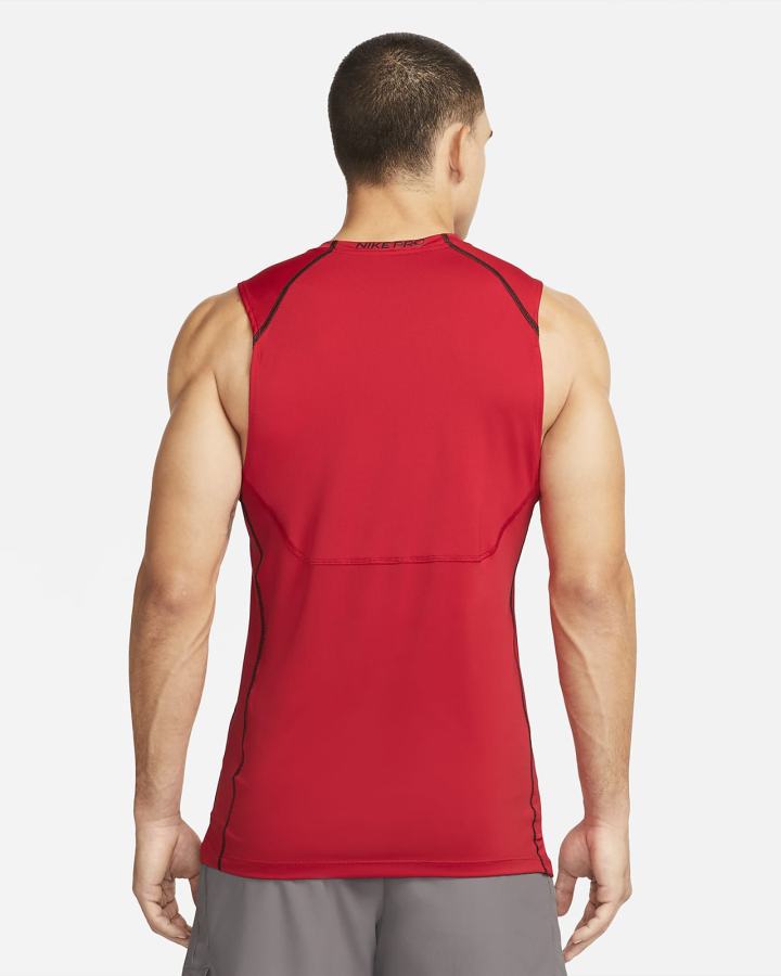 Nike Pro Dri-FIT Slim Fit Sleeveless Muške Majica Bez Rukava Crvene Crne | HR-73814RIUJ