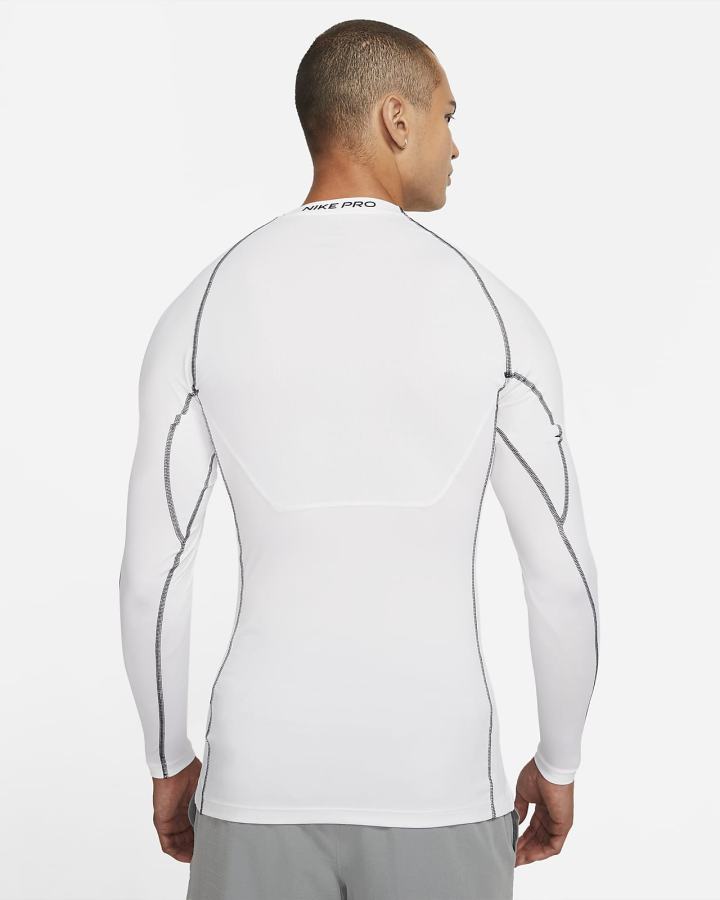 Nike Pro Dri-FIT Tight Fit Long-Sleeve Top Muške Košulje Bijele Crne | HR-28795QDCH