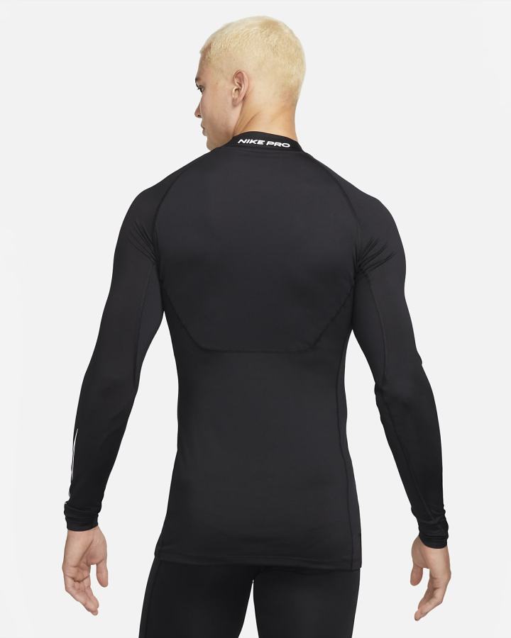 Nike Pro Dri-FIT Tight Fit Long-Sleeve Top Muške Košulje Crne Bijele | HR-35894NBRG