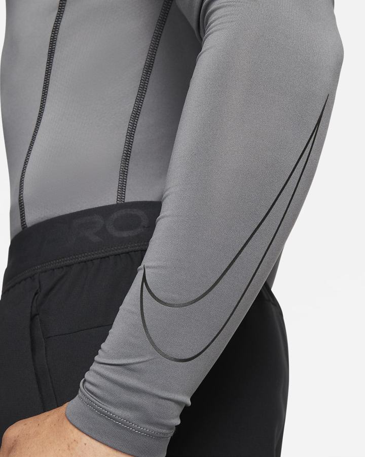 Nike Pro Dri-FIT Tight Fit Long-Sleeve Top Muške Košulje Sive Crne | HR-82379KQIE