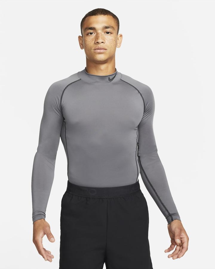 Nike Pro Dri-FIT Tight Fit Long-Sleeve Top Muške Košulje Sive Crne | HR-82379KQIE