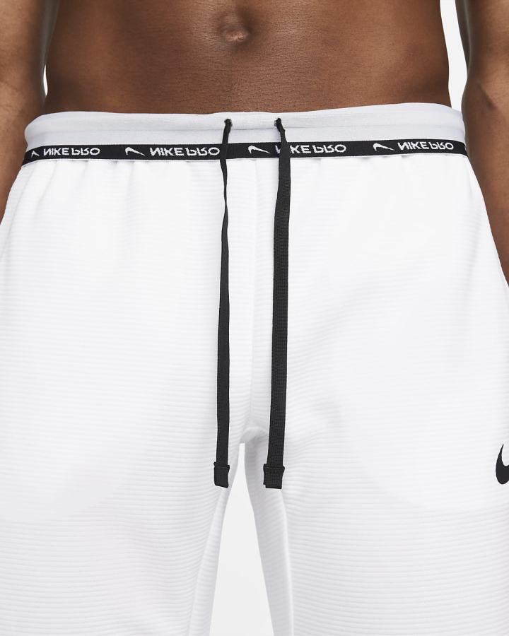 Nike Pro Fleece Training Muške Hlače Bijele Crne | HR-91602YFKB