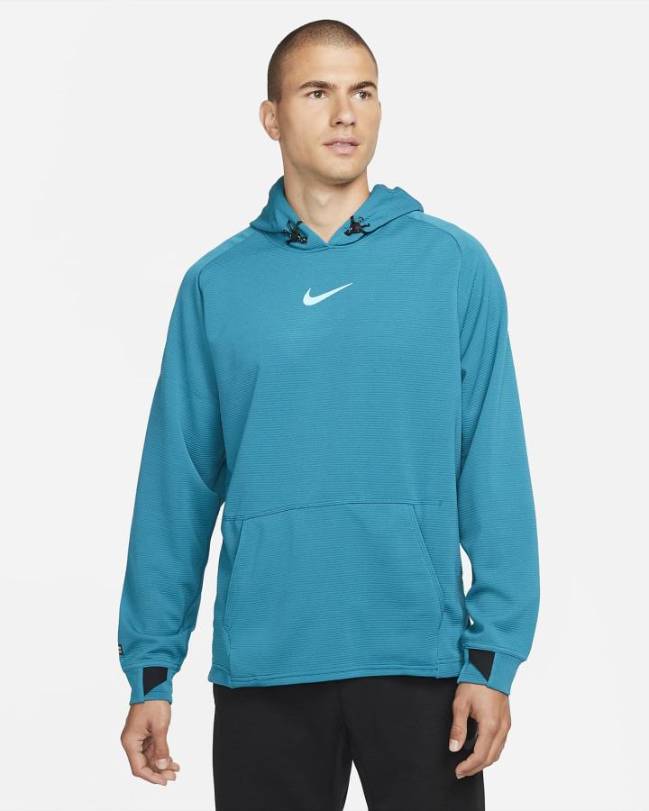 Nike Pro Fleece Training Muške Majica S Kapuljačom Crne Tirkizne | HR-54862TVZQ