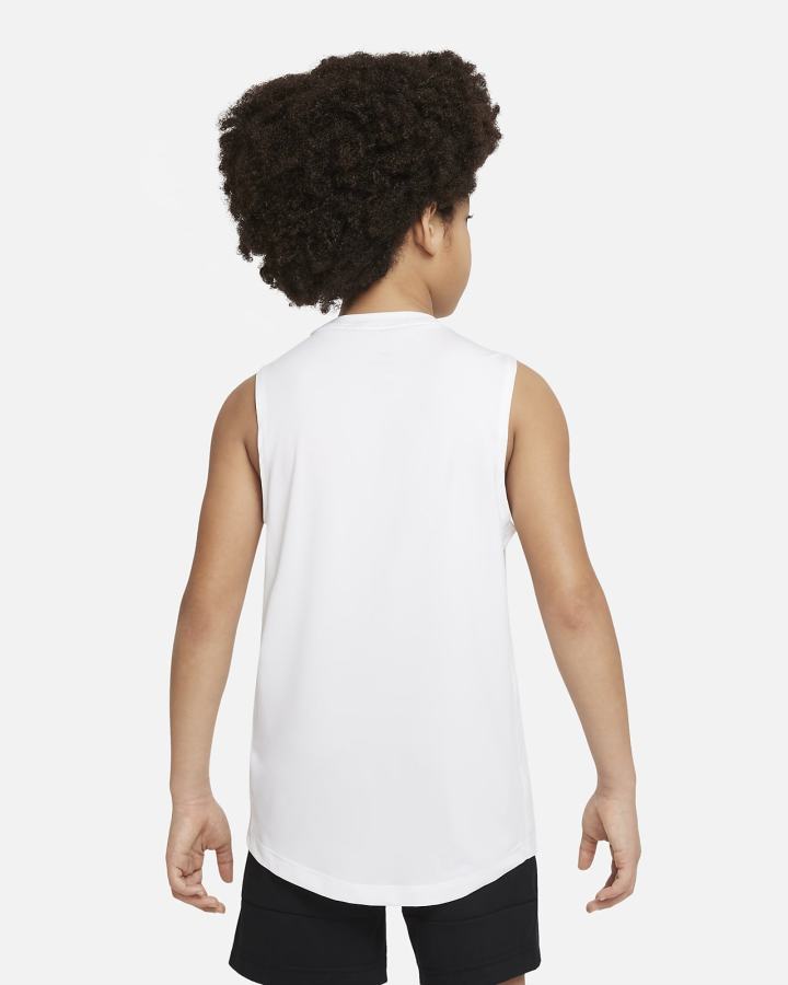 Nike Pro Kids Sleeveless Top Za Dječake Majica Bez Rukava Bijele Crne | HR-26138JBYR