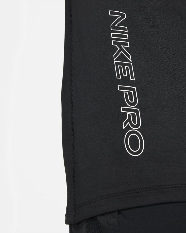 Nike Pro Long-Sleeve Crew Muške Košulje Crne Bijele | HR-16502NRAD