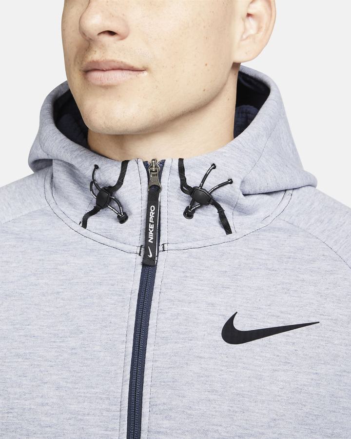 Nike Pro Therma-FIT Full-Zip Fleece Muške Jakne Obsidijanske Crne | HR-70852LJXT