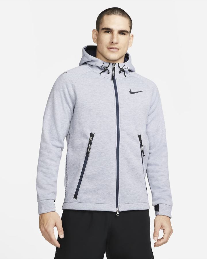 Nike Pro Therma-FIT Full-Zip Fleece Muške Jakne Obsidijanske Crne | HR-70852LJXT