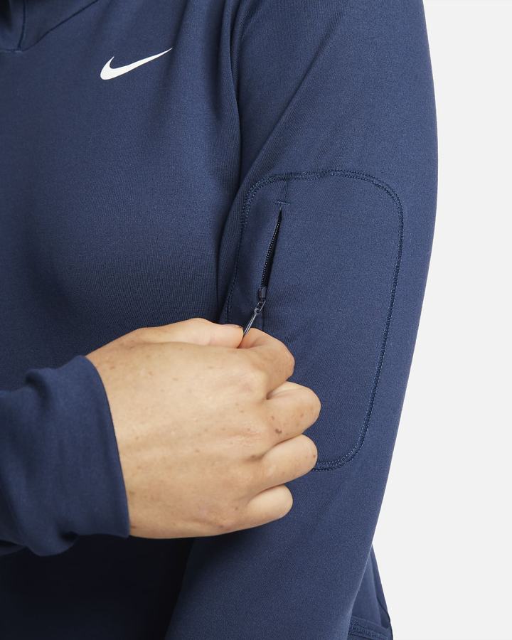 Nike Pro Therma-FIT Long-Sleeve Top Ženske Košulje Tamnoplave Bijele | HR-98756SLHG