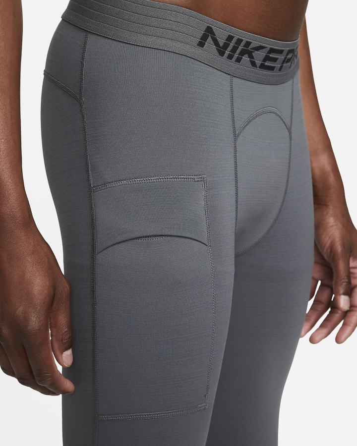 Nike Pro Warm Muške Tajice Sive Crne | HR-87532OXQJ