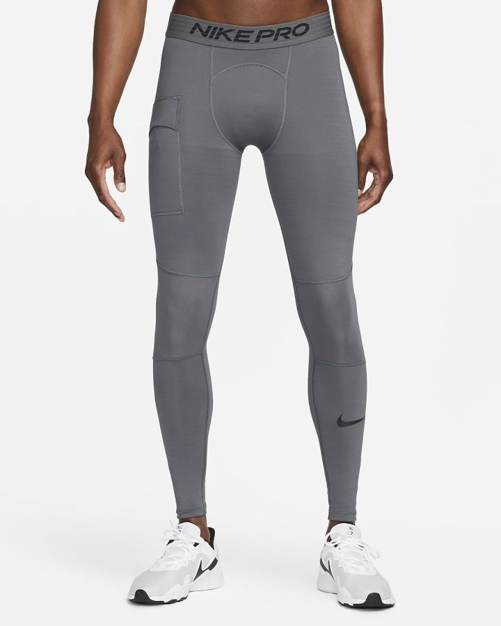 Nike Pro Warm Muške Tajice Sive Crne | HR-87532OXQJ