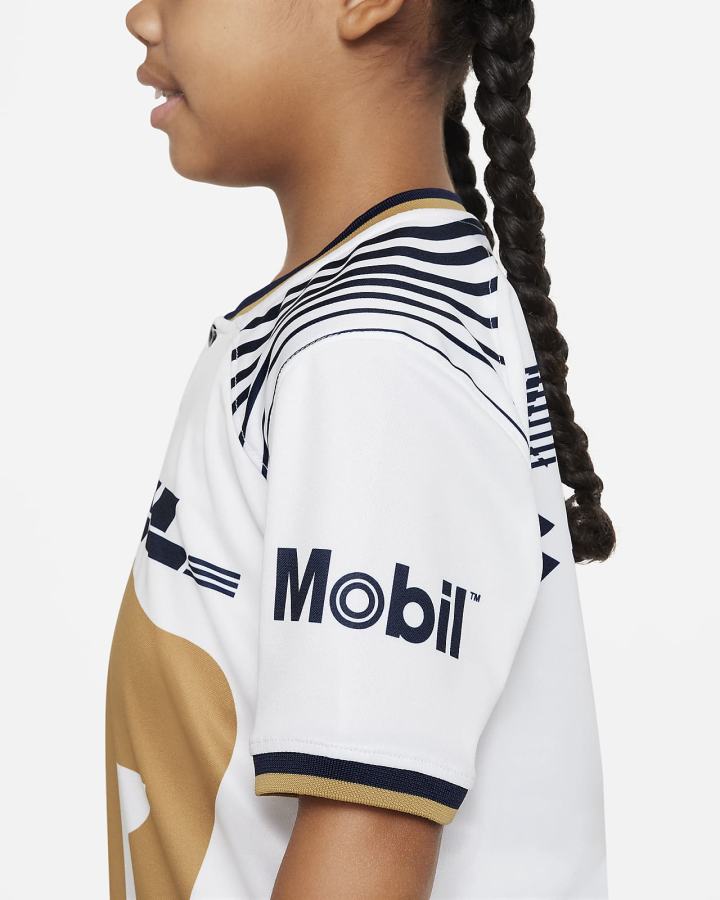 Nike Pumas UNAM 2022/23 Stadium Home Kids Dri-FIT Soccer Za Dječake Dres Bijele Obsidijanske | HR-62183AJNS