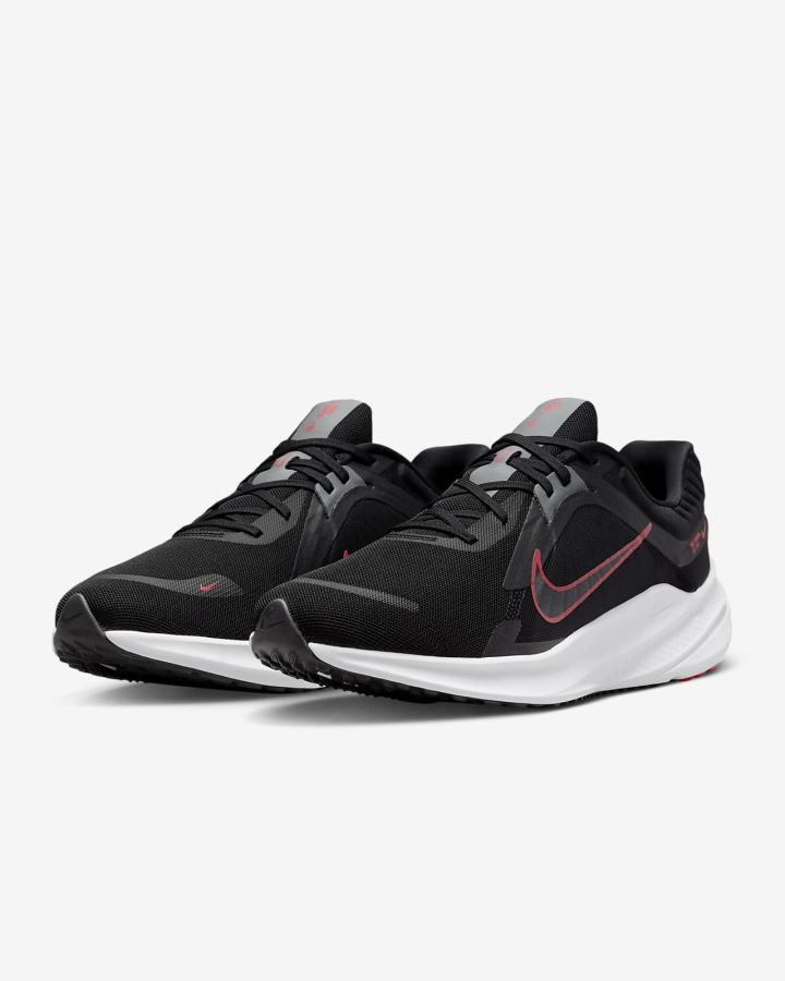 Nike Quest 5 Road Muške Tenisiće Crne Sive Crvene | HR-90182VFUN