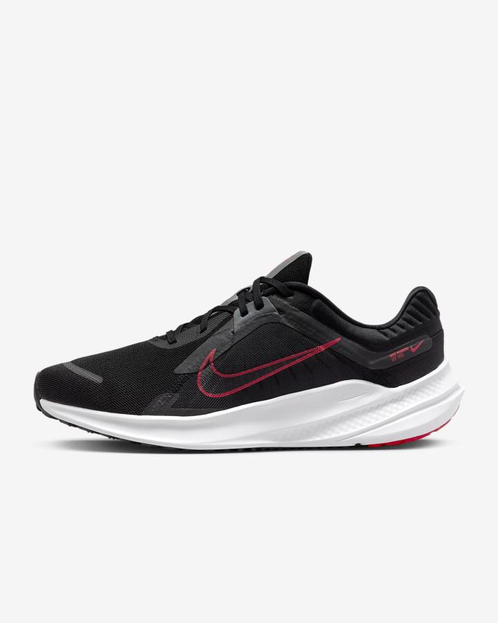 Nike Quest 5 Road Muške Tenisiće Crne Sive Crvene | HR-90182VFUN