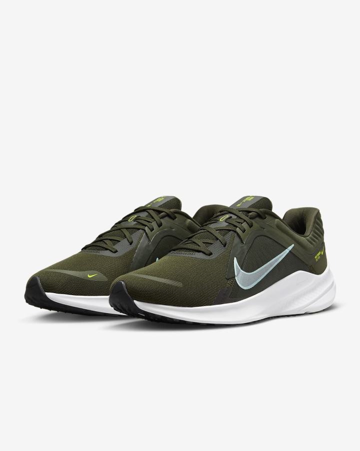 Nike Quest 5 Road Muške Tenisiće Kaki Boja Bijele Plave | HR-46192QFOS