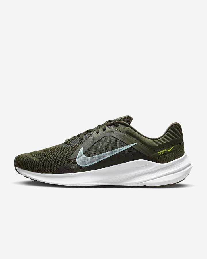 Nike Quest 5 Road Muške Tenisiće Kaki Boja Bijele Plave | HR-46192QFOS