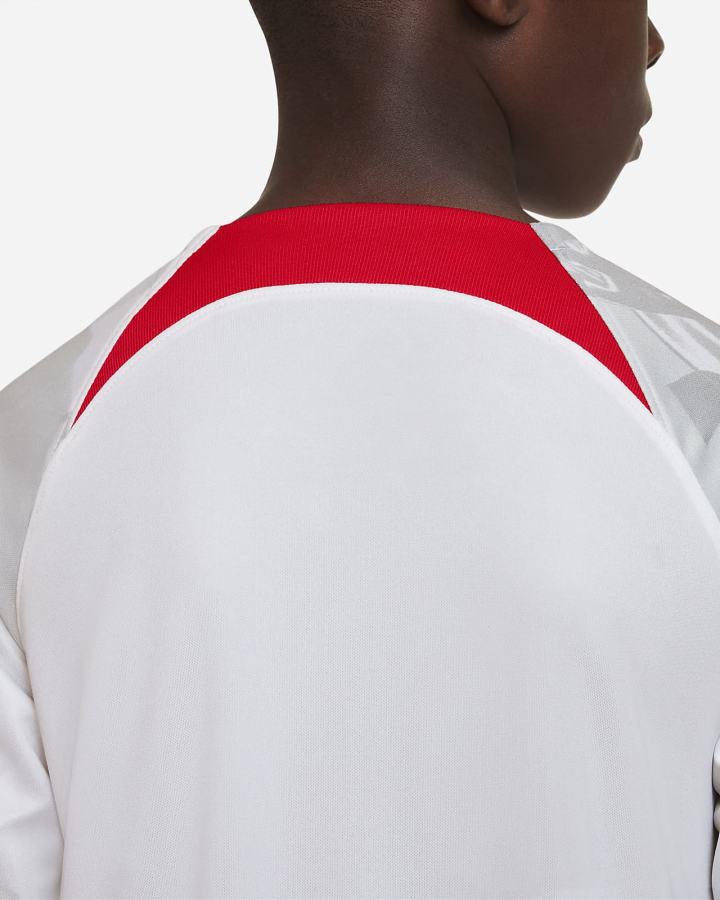 Nike RB Leipzig 2022/23 Stadium Home Kids Dri-FIT Soccer Za Dječake Dres Bijele Crvene | HR-46103FLTD