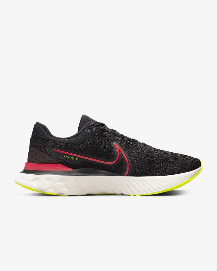 Nike React Infinity Run Flyknit 3 Road Muške Tenisiće Crne Crvene | HR-15204EKZQ