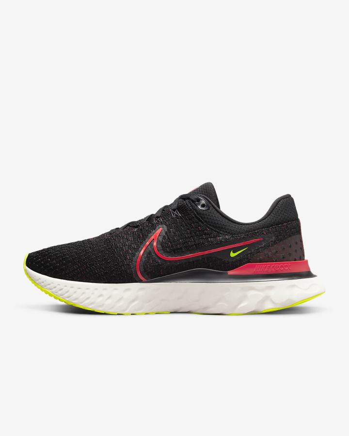 Nike React Infinity Run Flyknit 3 Road Muške Tenisiće Crne Crvene | HR-15204EKZQ