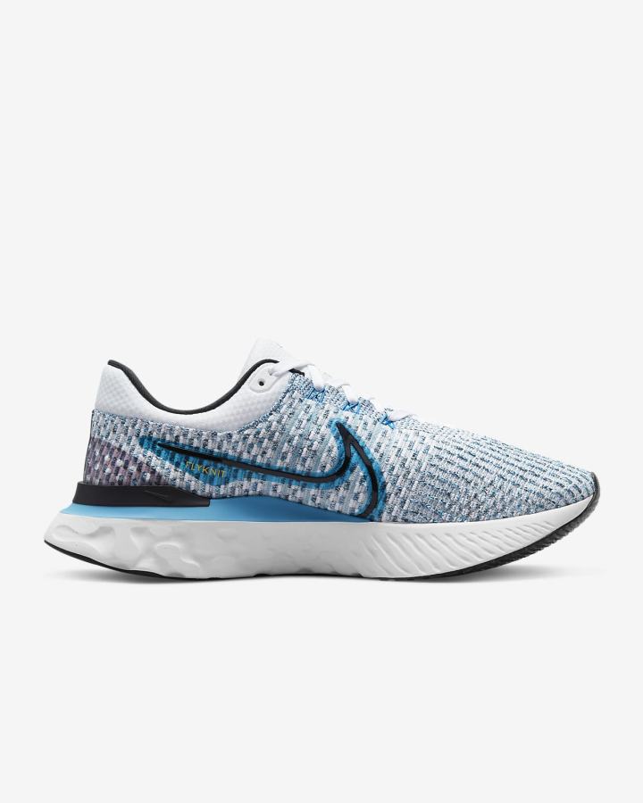 Nike React Infinity Run Flyknit 3 Road Muške Tenisiće Bijele Plave Crne | HR-25680YUEG