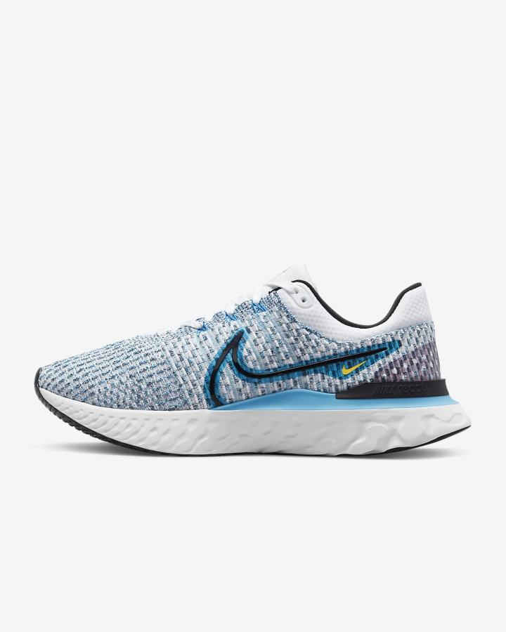 Nike React Infinity Run Flyknit 3 Road Muške Tenisiće Bijele Plave Crne | HR-25680YUEG