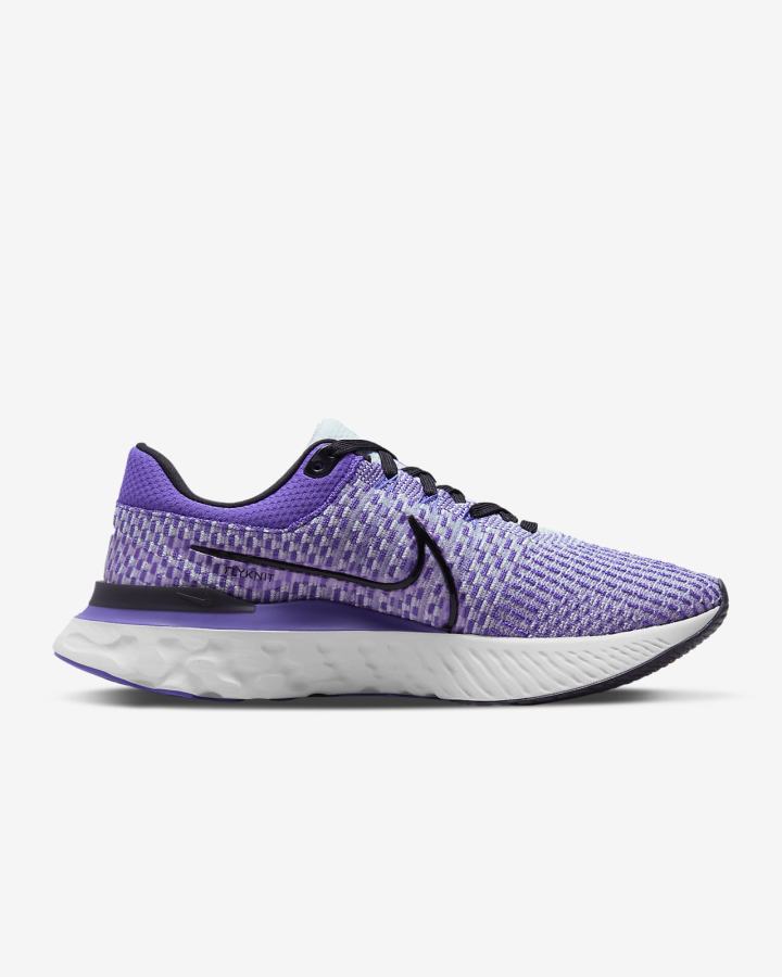 Nike React Infinity Run Flyknit 3 Road Muške Tenisiće Platine Ljubičaste Crne | HR-37429AISC