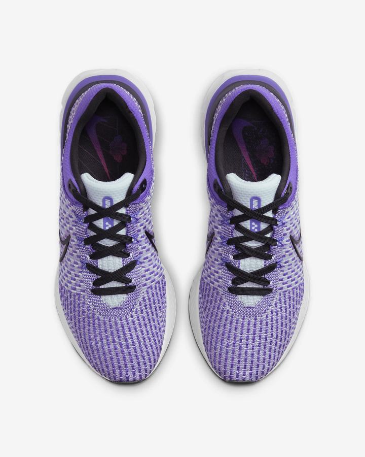 Nike React Infinity Run Flyknit 3 Road Muške Tenisiće Platine Ljubičaste Crne | HR-37429AISC