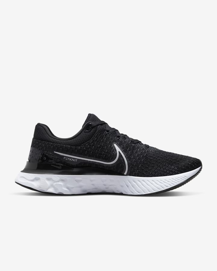 Nike React Infinity Run Flyknit 3 Road Muške Tenisiće Crne Bijele | HR-56421MZEP