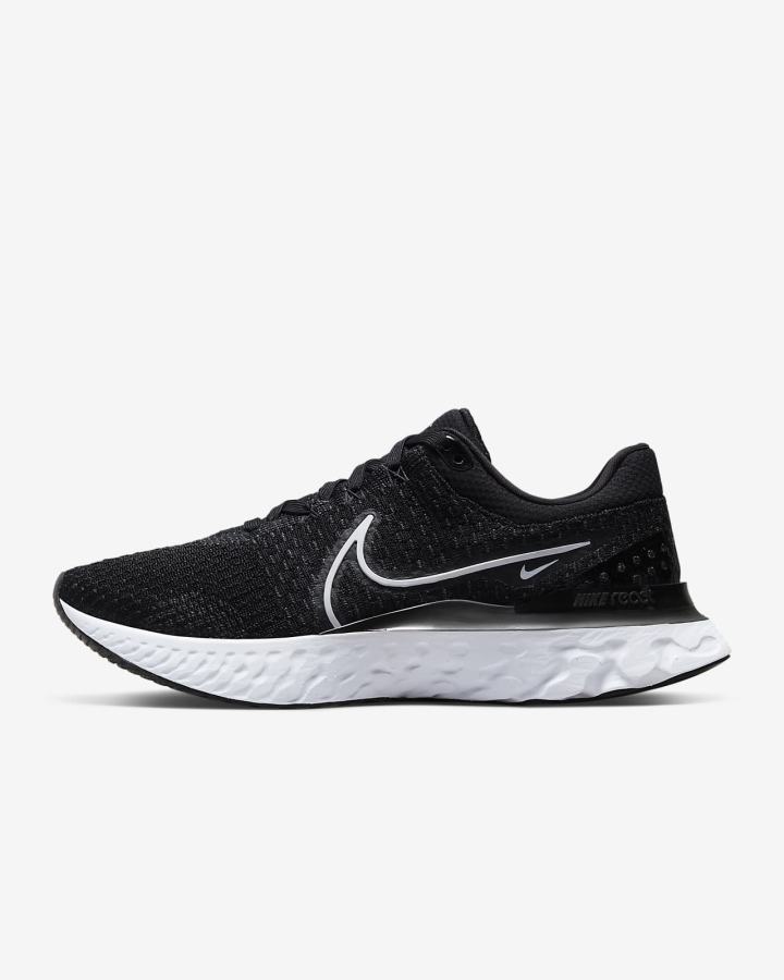 Nike React Infinity Run Flyknit 3 Road Muške Tenisiće Crne Bijele | HR-56421MZEP