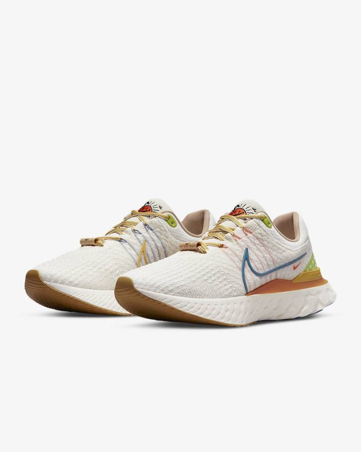 Nike React Infinity Run Flyknit 3 Road Muške Tenisiće Tamno Žute Plave | HR-67540AZVU