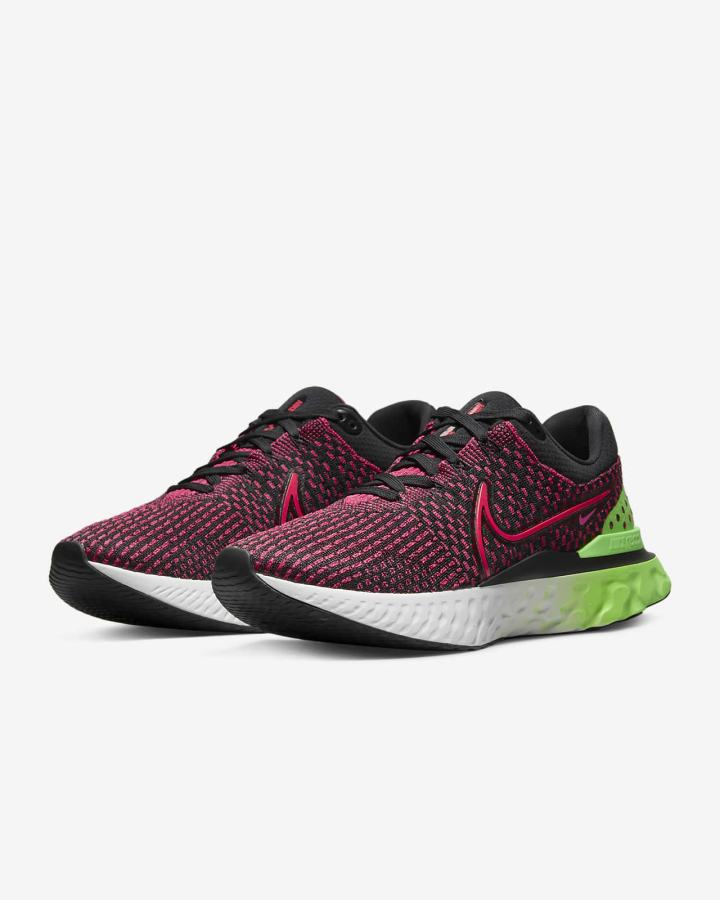 Nike React Infinity Run Flyknit 3 Road Muške Tenisiće Crne Zelene Crvene | HR-68357YEKU