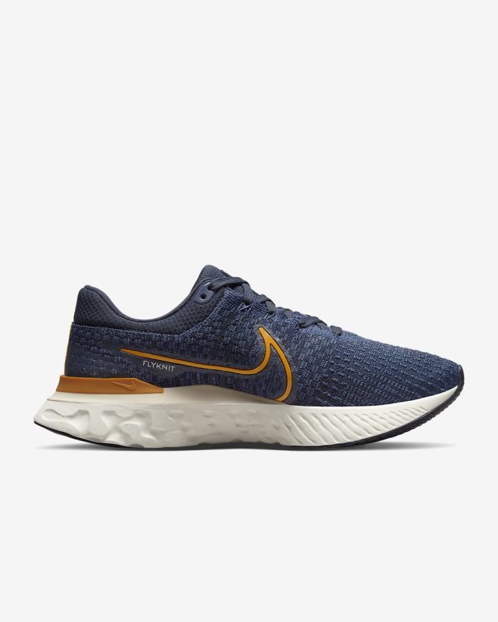 Nike React Infinity Run Flyknit 3 Road Muške Tenisiće Tamno Obsidijanske Tamno Žute | HR-80374JAHK