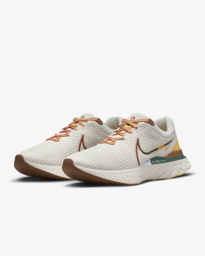 Nike React Infinity Run Flyknit 3 Road Muške Tenisiće Smeđe Narančaste Zelene | HR-85942SNVT