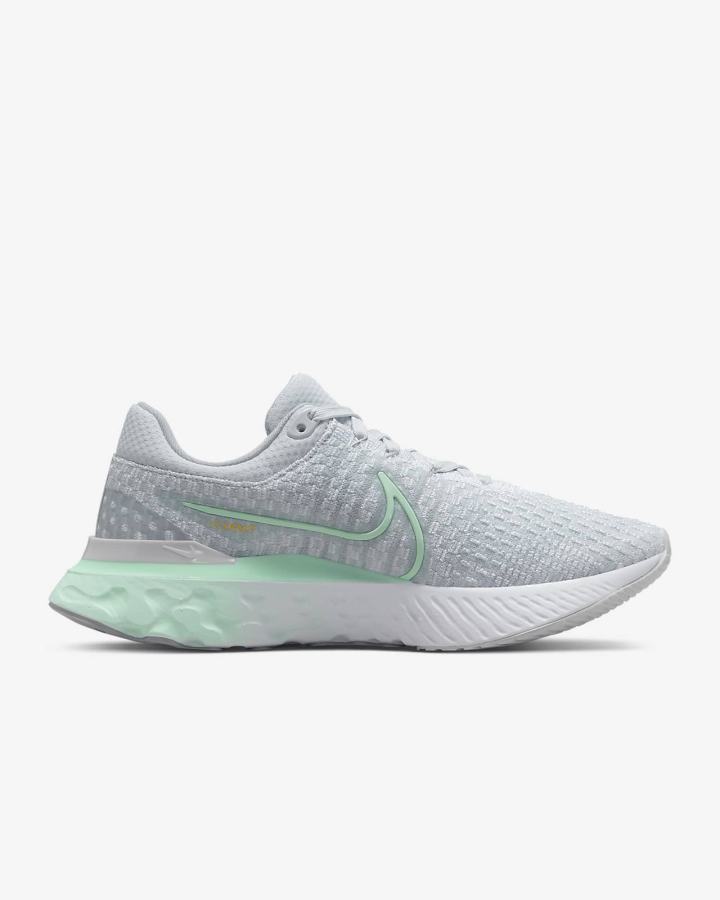 Nike React Infinity Run Flyknit 3 Road Ženske Tenisiće Platine Bijele Zelene Menta | HR-13602ZTNG