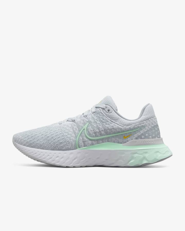 Nike React Infinity Run Flyknit 3 Road Ženske Tenisiće Platine Bijele Zelene Menta | HR-13602ZTNG