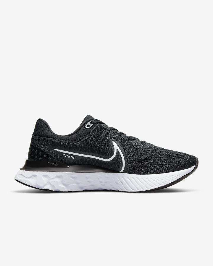 Nike React Infinity Run Flyknit 3 Road Ženske Tenisiće Crne Bijele | HR-53087GQNV