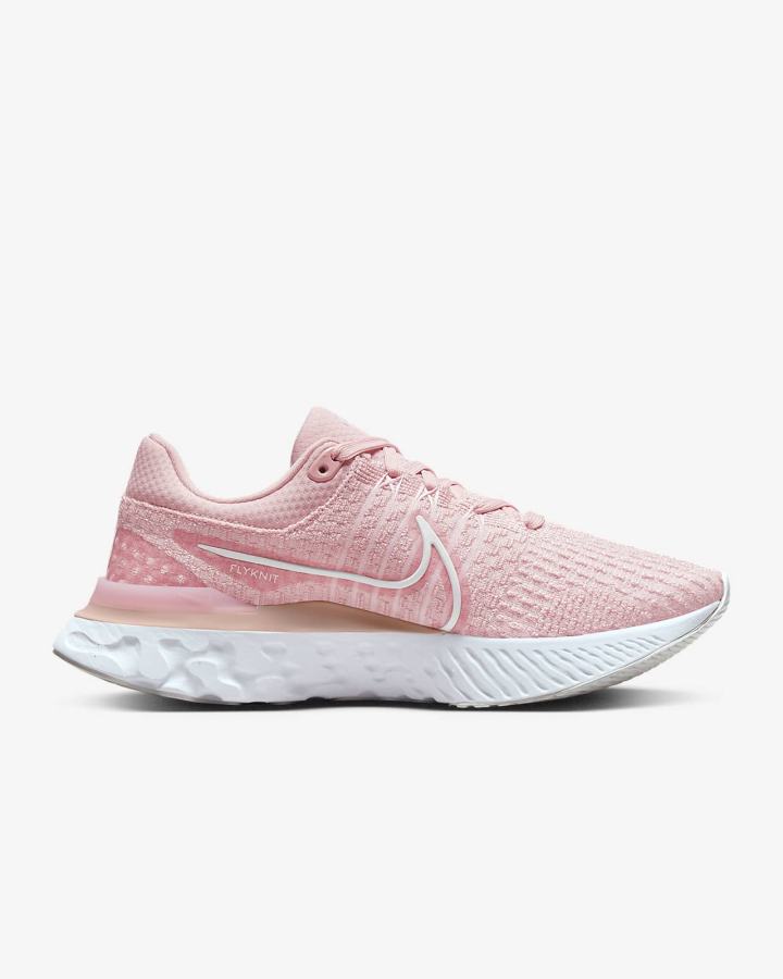 Nike React Infinity Run Flyknit 3 Road Ženske Tenisiće Roze Bijele | HR-84763YOJN