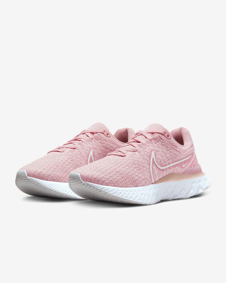 Nike React Infinity Run Flyknit 3 Road Ženske Tenisiće Roze Bijele | HR-84763YOJN