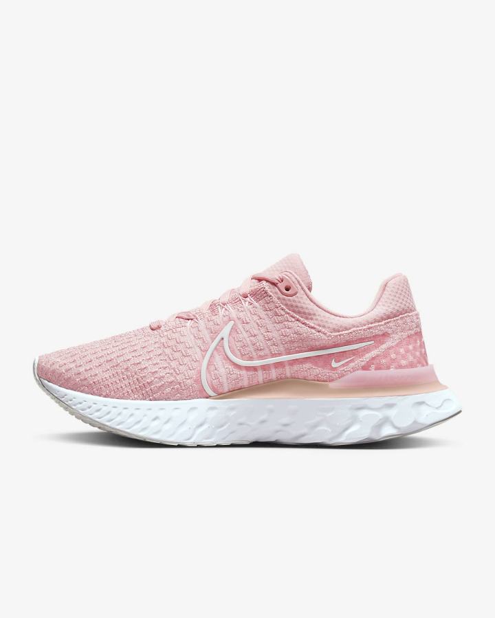 Nike React Infinity Run Flyknit 3 Road Ženske Tenisiće Roze Bijele | HR-84763YOJN