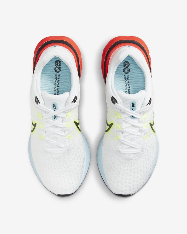 Nike React Infinity Run Flyknit 3 Road Ženske Tenisiće Bijele Svijetlo Crvene Crne | HR-92540OMFE