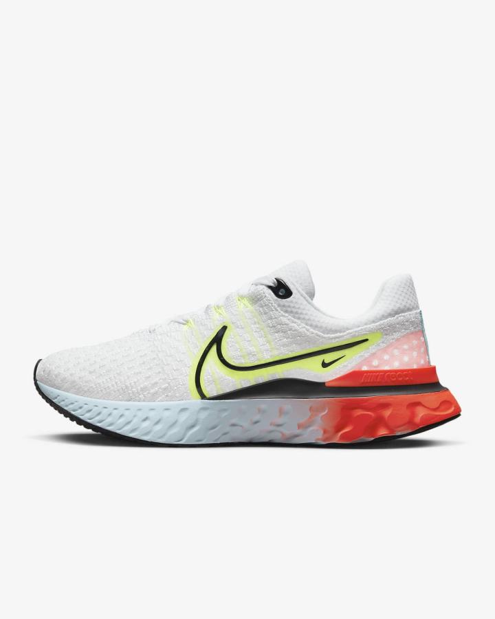 Nike React Infinity Run Flyknit 3 Road Ženske Tenisiće Bijele Svijetlo Crvene Crne | HR-92540OMFE