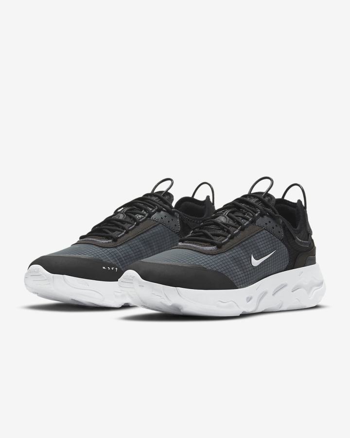 Nike React Live Muške Tenisiće Crne Tamno Sive Bijele | HR-91683TESL